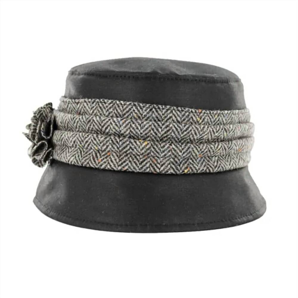 NEW MUCROS WEAVERS women's kate wax hat in black